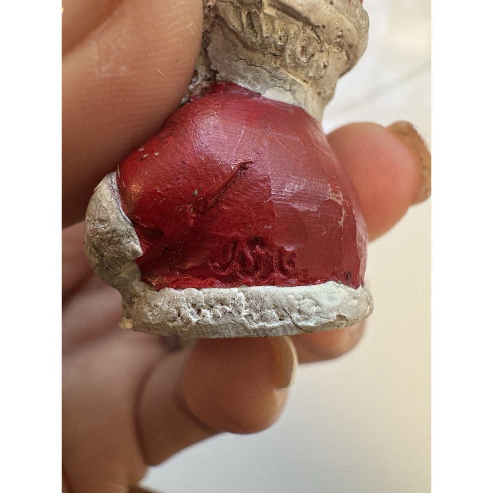 JIM SHORE MINI MINATURE SANTA FIGURE FIGURINE EARLY RARE 1990 2-5/8" HIGH GNOME - Picture 6 of 7